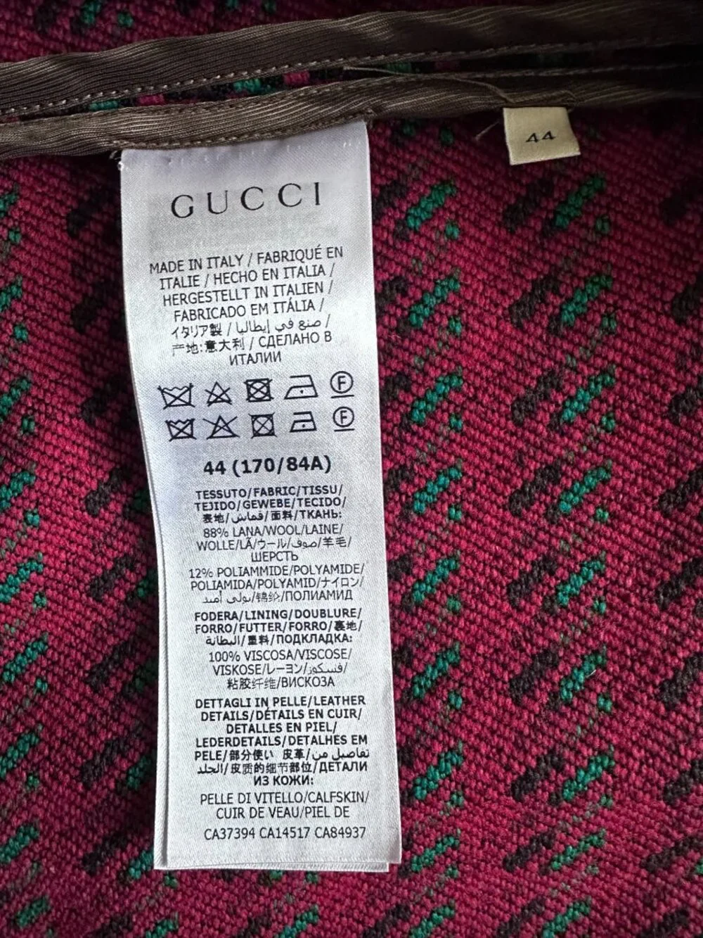 Gucci Men Plaid Jacket